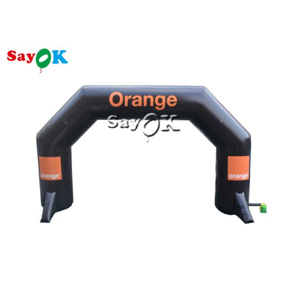Inflatable Start Line Black PVC Tarpaulin Inflatable Entrance Arch For Park