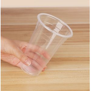 Wholesale Compostable Plastic Cups With Lids Transparent Disposable Sippy Cold Cups PLA PET Clear from china suppliers