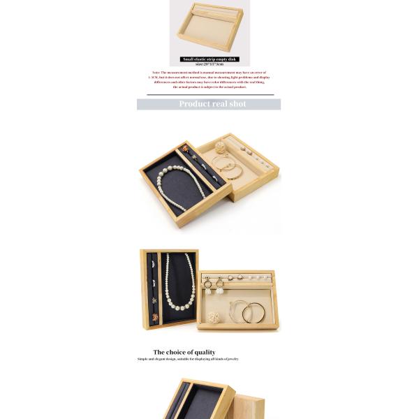 Solid Wooden Multi-Function Jewelry Display Holder Tray for Ring Pendant Ear Stud