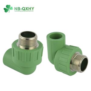 Round Head Code PPR Pipe Fitting Female Thread Elbow with Wall Plate Welding