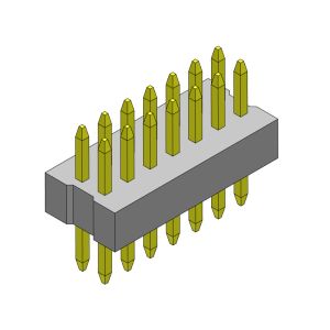 1.00mm Dual Row Connector Straight Type 2*3PIN To 2*40PIN