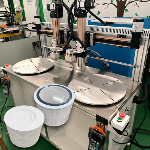 Quality Saloon Air Filter Screen End Cap Sealant Making Machine With Scraping Width 10~40mm for sale