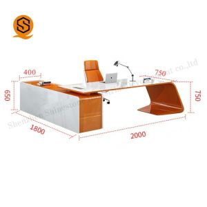 Seamless Joint Solid Surface Office Furniture L Shape Office Table
