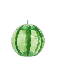 Wholesale Customized Plastic Fruit Shaped Cup with Straw Cute Milk Tea Cup Portable Juice Bottle from china suppliers