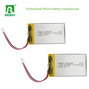 Rechargeable Lithium Batteries 553450 3.7V 1100mAh 1200mAh 4.07wh Storage Lipo