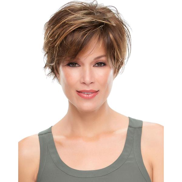 New Style Normal Lace Short Synthetic Wigs Heat Resistant Machine Made