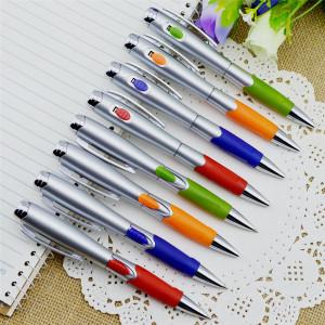 China 2015 New and hot selling ball pen with advertisment function led light ballpen,Freshingpen on sale