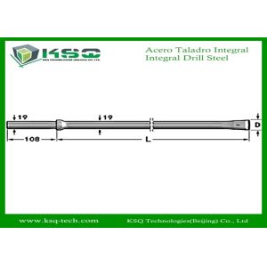 Integral Drill Rod H19 H22 Shank 22 x 108mm Drill Steel Rod For Hand Held Rock
