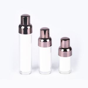 Luxury White/Green 15/30/50ml Airless Pump Bottle With Double Body Design