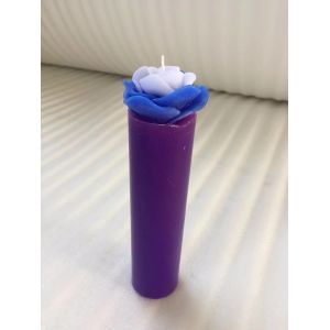 100% paraffin wax unscented craft candle that the round pillar with flower