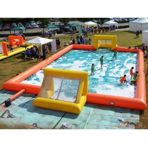 0.55mm PVC Inflatable Soap Soccer Field Game Fully Customized