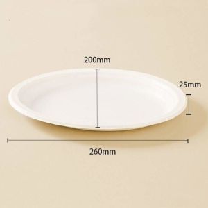 Biodegradable Disposable 6 7 8 9 10 Inch CPLA Round Plates