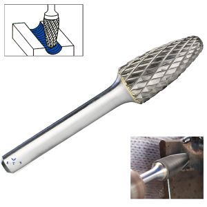 SF-5 Double Cut Tree Shape Radius End Burrs File 1/4'' Shank 45mm Length