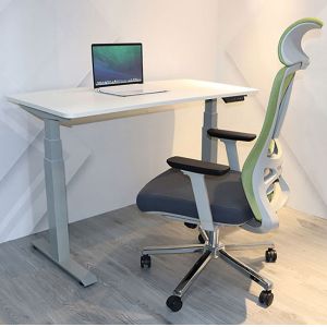 Wholesale Electric Sit Stand Up Desk White Adjustable Double Motorized Table with Memory Setting from china suppliers