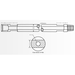 2 3/8" Premium API Rotary Rod , API Thread Alloy Drilling Rod