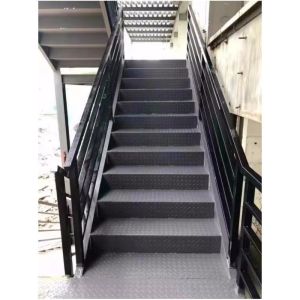 Space-Efficient Prefabricated Galvanized Steel Stair For Project Build