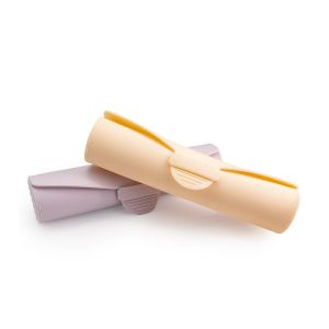 FDA Silicone Makeup Brush Holder Organizer With Upgrade Anti Fall Out Zipper