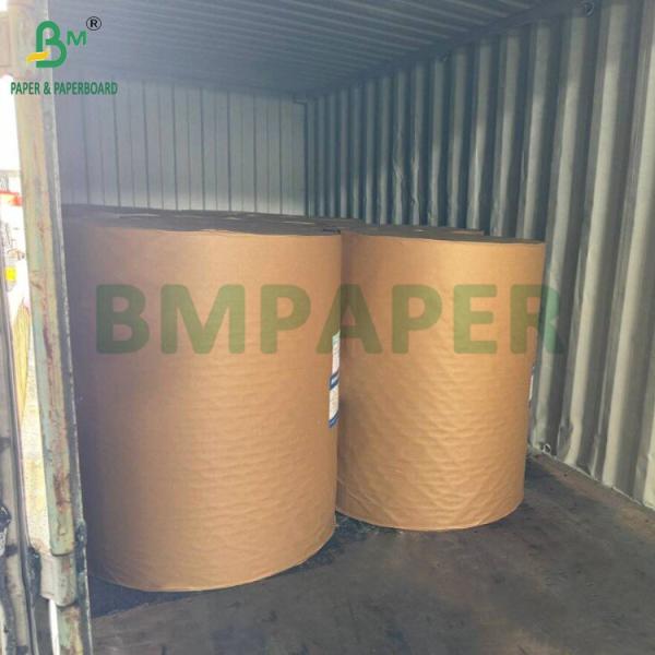 50g Ribbed Brown Kraft Wrapping Paper For Coffee Bean Bags 750mm 1 Side Glossy