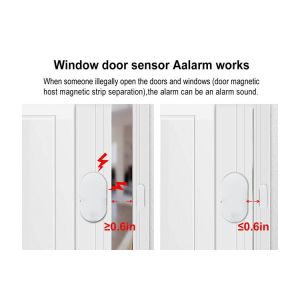 130DB Loud Door Alarm For Home Kids Saftey 4 Working Modes Magnetic Sensor For