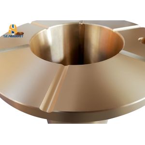 CNC Machining Cone Crusher Parts , Stone Crusher Parts Flanged Bushing