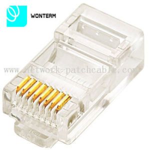 UTP metal Rj 45 Network Jack 8p8c 8 pin gold thickness as 03,06