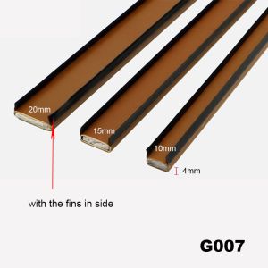 Brown Pvc Seal Strip With Side Fin Sodium Silicate Filling Intumescent