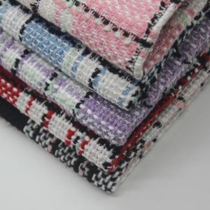 In Stock Yarn Dyed 100 Polyester Fragrant Breeze Tweedy Fabric for Women's