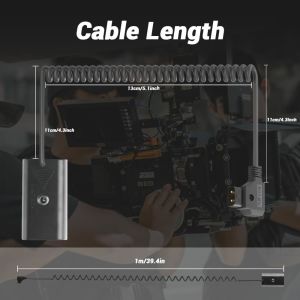 Alvin's NP-F550 to D-Tap Coiled Cable for Sony/Atomos | Upgraded