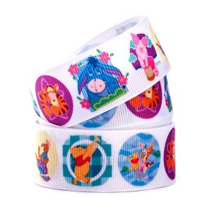 Wholesale Custom Printed 1cm Width Pink DIY Handmade Polyester Ribbon Tape With