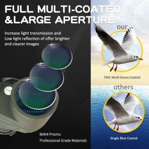 Adults Marine Military 20x50 Binoculars Waterproof With Rangefinder Compass BAK4