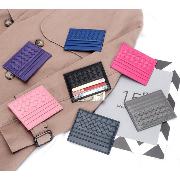 Ultra-thin Mini Sheepskin Credit Card Holder for Women Multi-card Slots and Fashion Bus