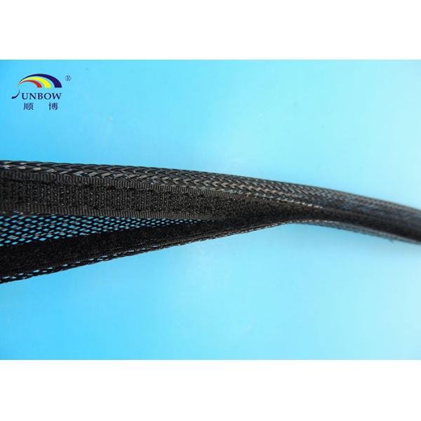 Polyster braided Mesh Expandable Sleeving with Velcro for Electrical Cables , Power Cord