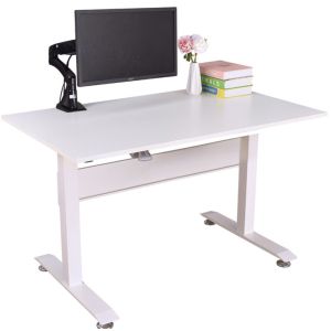 Wholesale Rustic Work Station Standing Table with Pneumatic Height Adjustment and Custom Design from china suppliers