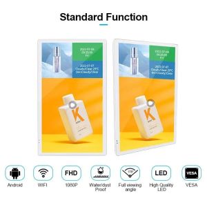 Aluminum Alloy 50W Elevator Advertising Display Screens 1920x1080 Resolution