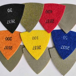 800# Triangle Resin Diamond Polishing Pads , Granite Marble Polishing Pads