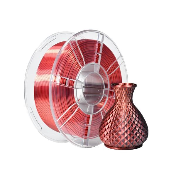 PLA Plus 3D Printer Filament Toughness Enhanced Silk Black Red Filament