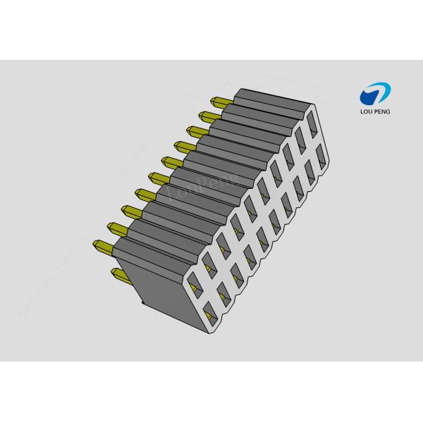 Quality Female header, PCB Mount Receptacle, Vertical, Board-to-Board, 2x10Pin, 0.8mm Pitch, double row, Gold Flash, DIP, 180° for sale