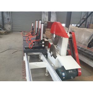 China supply PLC auto double blades circular sawmill with log carriage planks