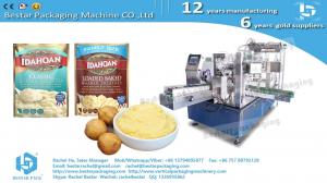 China Mashed potato very viscous products flat pouch packaging machine with Bestar DIY screw pump on sale