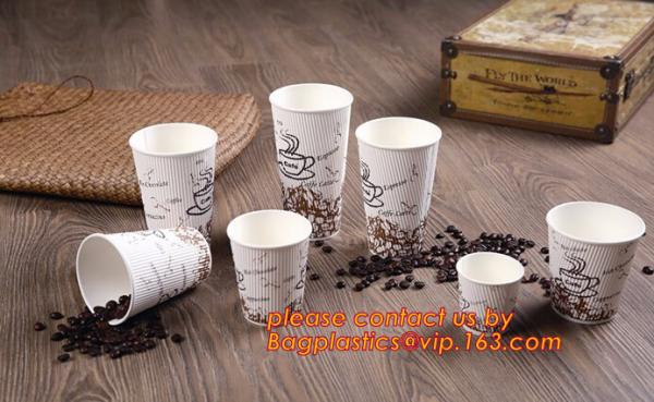 100% Biodegradable Disposable PLA Coated Coffee Paper Cup,9oz hot coffee paper cup with lids/ coffee to go cups/ oem dis