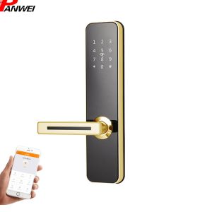 Smart Pin Code Door Lock Stainless Steel 304 Card Key Password 6V Strong Handle