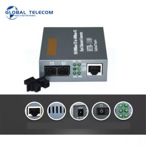 HTB 1100 Fiber Media Converter , 10 / 100Mbps fast ethernet transceiver