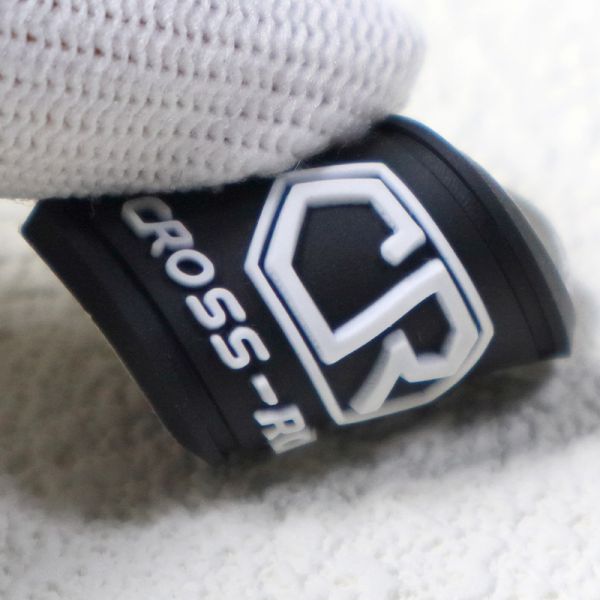 Silicone Size Label – Custom CR Logo Rubber Patch with Left/Right Marker for Sportswear & Footwear