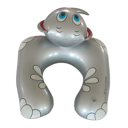 Customized vivid EN71 pvc inflatable sheep cartoon baby float ring