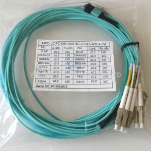 MPO- 8 LC 3 MTP MPO Cable Patch Cord With QSFP + SR4 Optical Transceivers