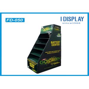 Black Cardboard Custom Display Stands / Retail Pallet Displays 6 Layers