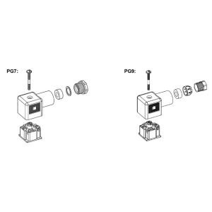 1/4 Threaded Solenoid Electrical Connector For Industrial