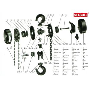 Mini Alloy Steel Manual Chain Block , 100kg Long Lift Chain Hoist