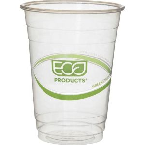 Disposable PLA 9 Oz Compostable Cups U Shaped Custom Printed