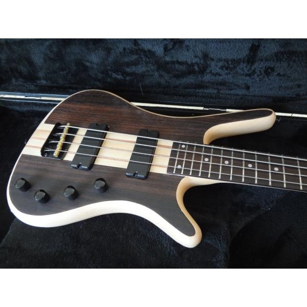 4 string bass guitar walnut wood top with Ash body Original bridges Neck through body MOP dot inlay on rosewood fretboar